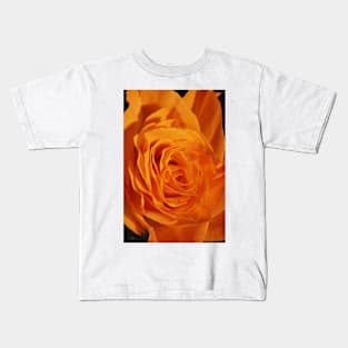 Orange Rose Closeup Kids T-Shirt